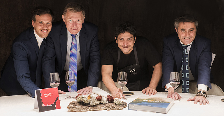 Dr. Jorge Dotto; Jorge A. Grosse,de González Byass; Mauro Colagreco y Juan Carlos Zorío,de González Byass