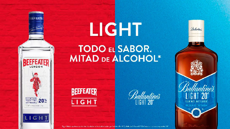 ballantines y beefeter light