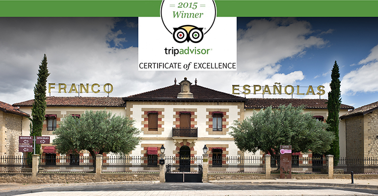 BodegasFranco Españolas certificado TripAdvisor