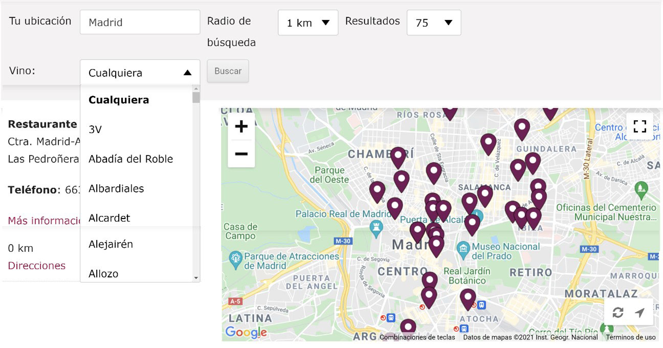 buscador de restaurantes do la mancha