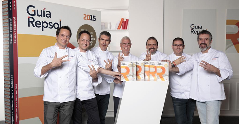 Cocineros con 3 soles en la presentación de la Guía Repsol 2015