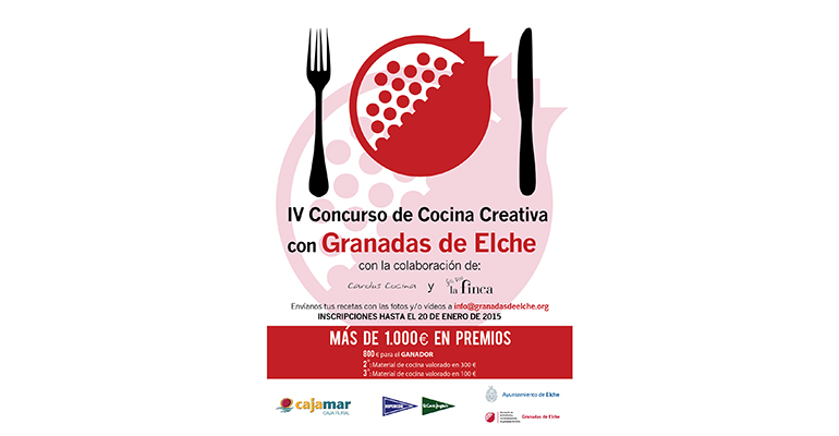 Cartel del concurso cocina creativa con granadas