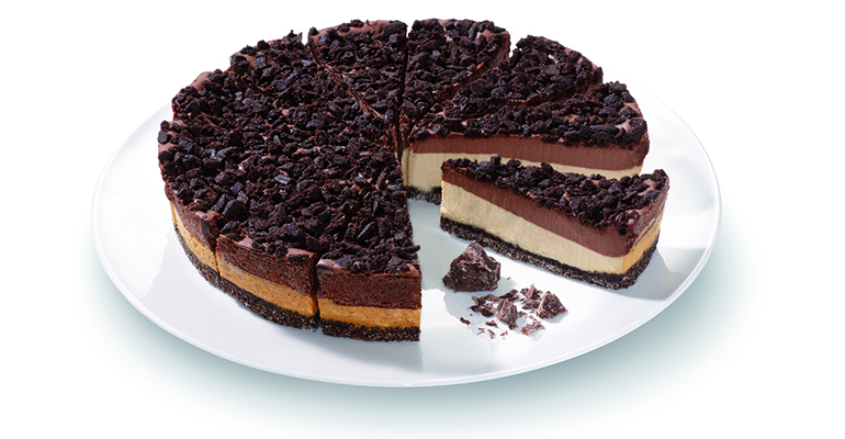 cheesecake con chocolate y café