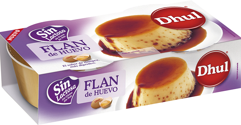 Flan huevo sin lactosa de Dhul