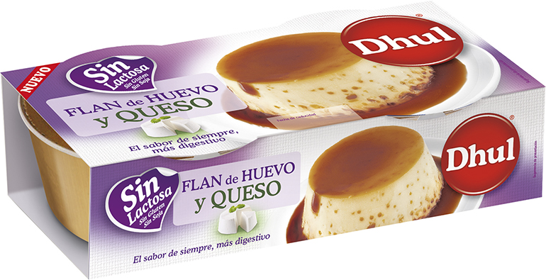 Flan huevo y queso sin lactosa de Dhul