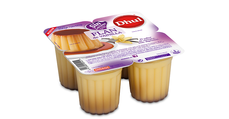 Flan vainilla sin lactosa de Dhul