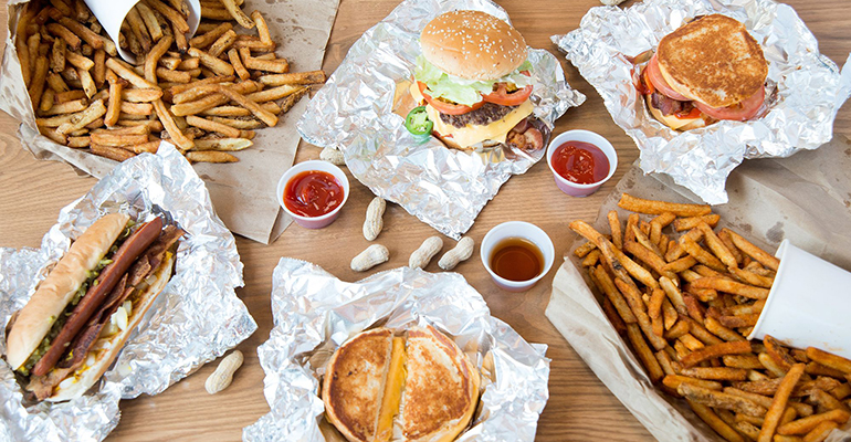 five guys uber eats