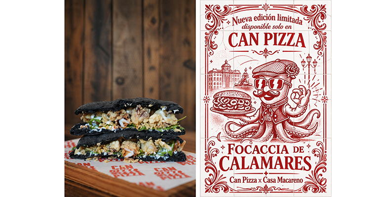 Can Pizza y Casa Macareno lanzan en Madrid una focaccia de calamares por tiempo limitado