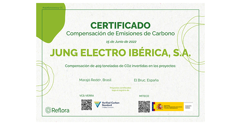 Jung certificado sostenibilidad