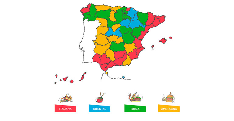 Just Eat consumo por provincia