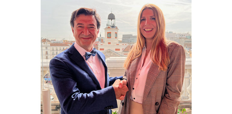 Manuel López y Louise Koefoed en Restaurante Terraza  Puertalsol