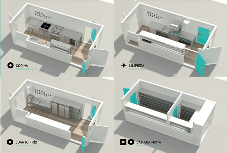 Modulos cocina profesional