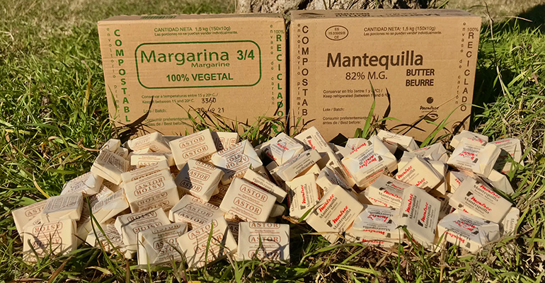 Monstsec mantequilla y margarina en formato individual