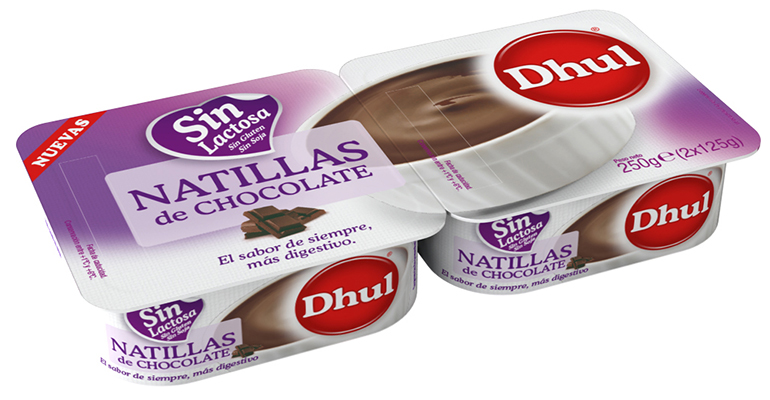 Natillas chocolate sin lactosa Dhul