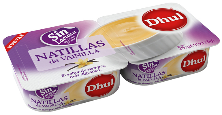 Natillas vainilla sin lactosa Dhul