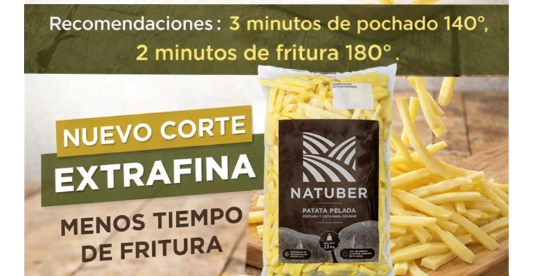 Patata fresca cortada en once formatos distintos para el canal Horeca