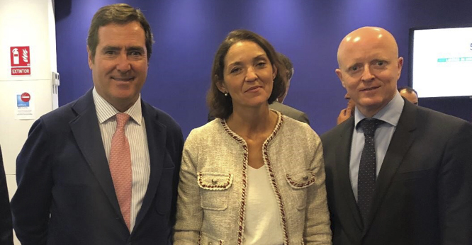 Antonio Garamendi, Reyes Maroto y Rafael Olmos