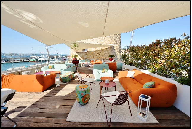 Roche Bobois exterior Kurhotel Wittelsbach, Baviera, Alemania  Lounge Club, Saint Tropez