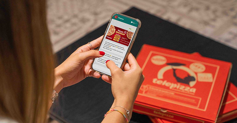 Telepizza pedido a través de whatsapp