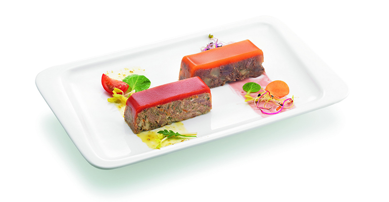 Terrina de pato glaseado tomate rougié