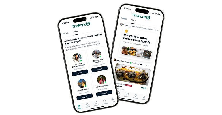 TheFork lanza su red social foodie para atraer más reservas