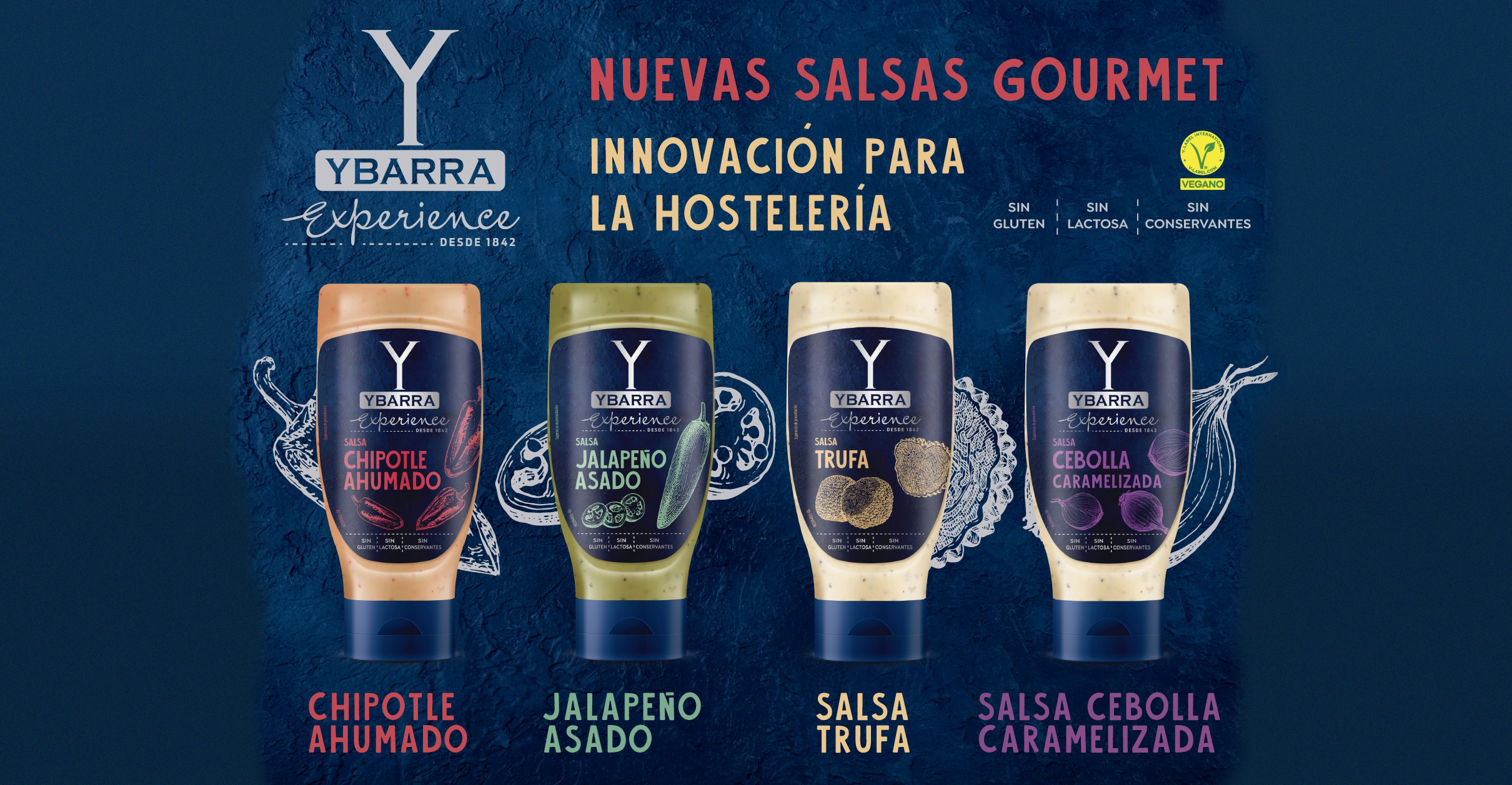 Cuatro salsas gourmet con sabores únicos 