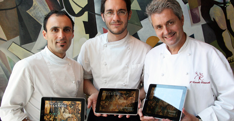 El equipo del Restaurante Etxanobe con Fernando Canales a la cabeza