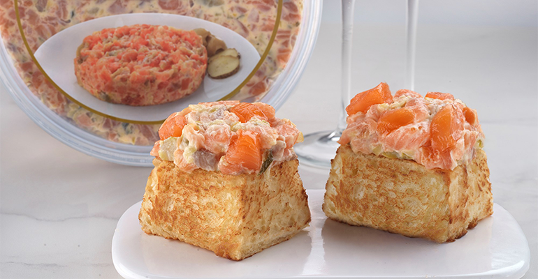 Receta salmon Navidad ahumados dominguez