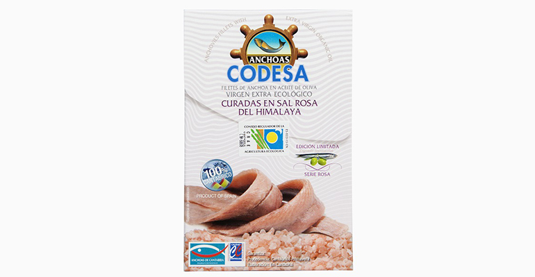Anchoas con sal del Hymalaya, de Anchoas Codesa