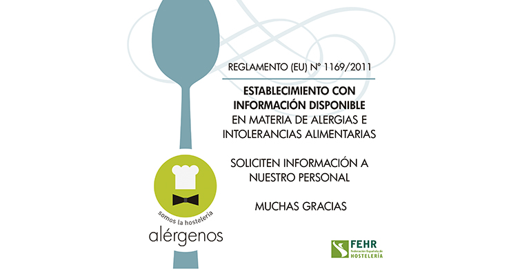 Cartel informativo información alegremos restaurantes