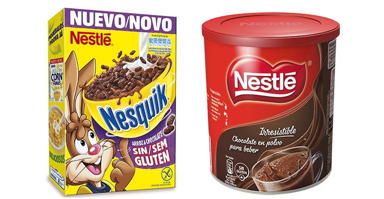 cereales y chocolate en polvo sin gluten