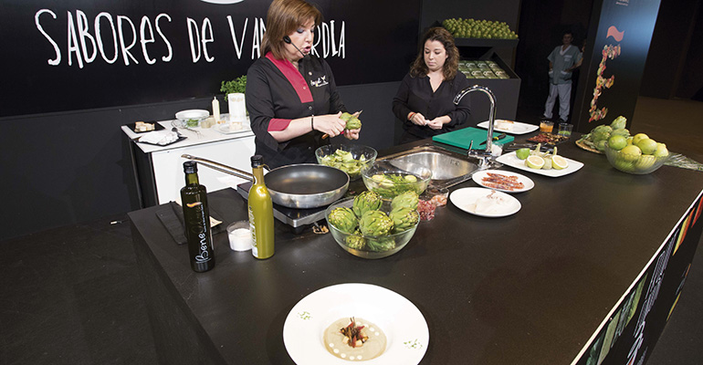 cocina con verduras en fruit attraction