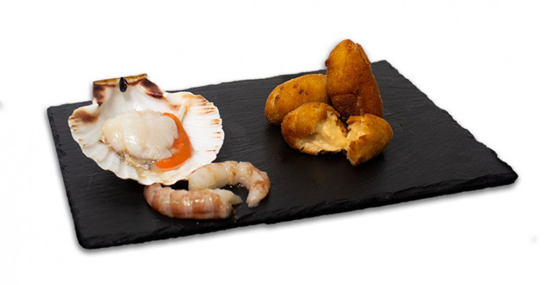 Croquetas de viera y gamba