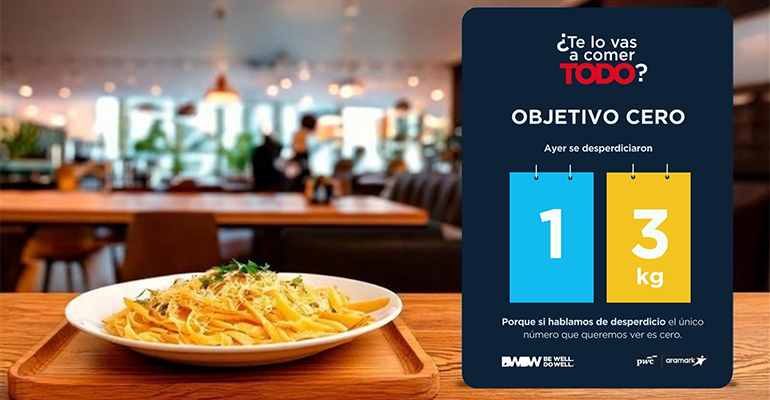 Hasta un 18% menos de desperdicio alimentario: el impacto real de la campaña de PwC y Aramark en restauración colectiva