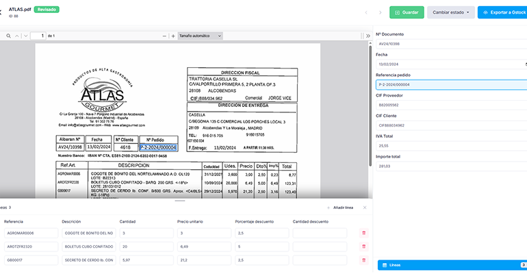 digitalizacion albaranes hosteleria 