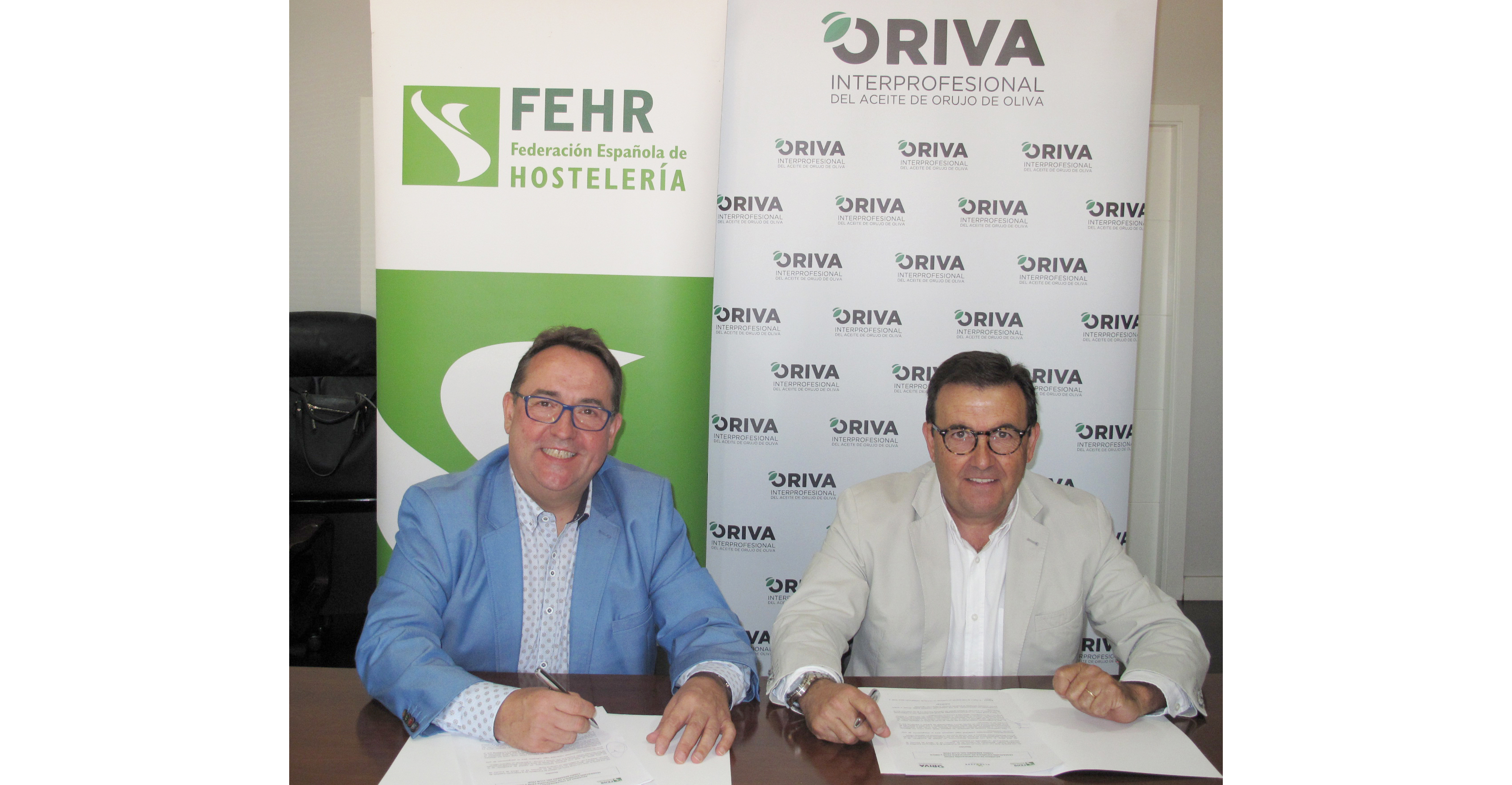 José Luis Yzuel, presidente de FEHR y José Luis Maestro, presidente de ORIVA