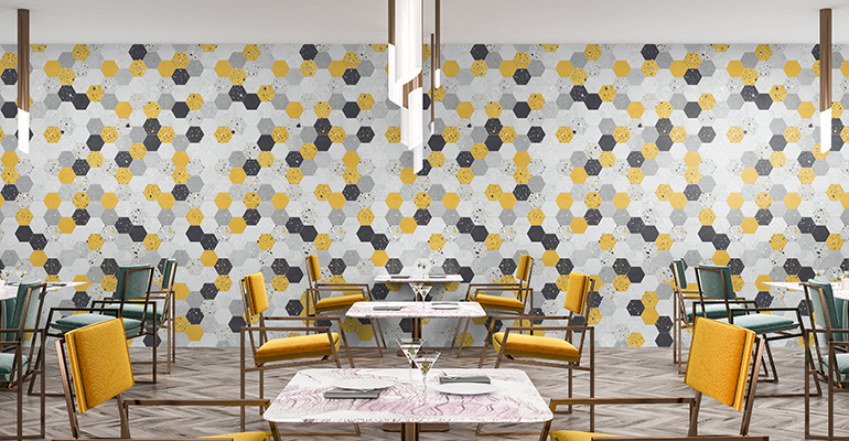 paneles decorativos en restaurante