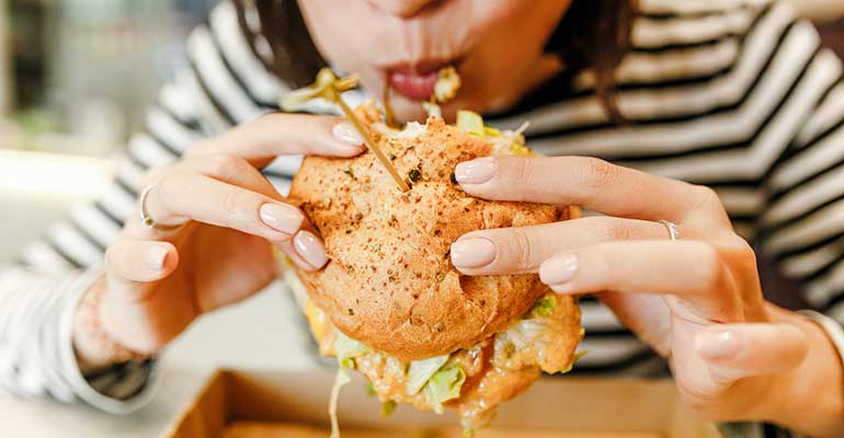 Hamburguesa gourmet comida rápida