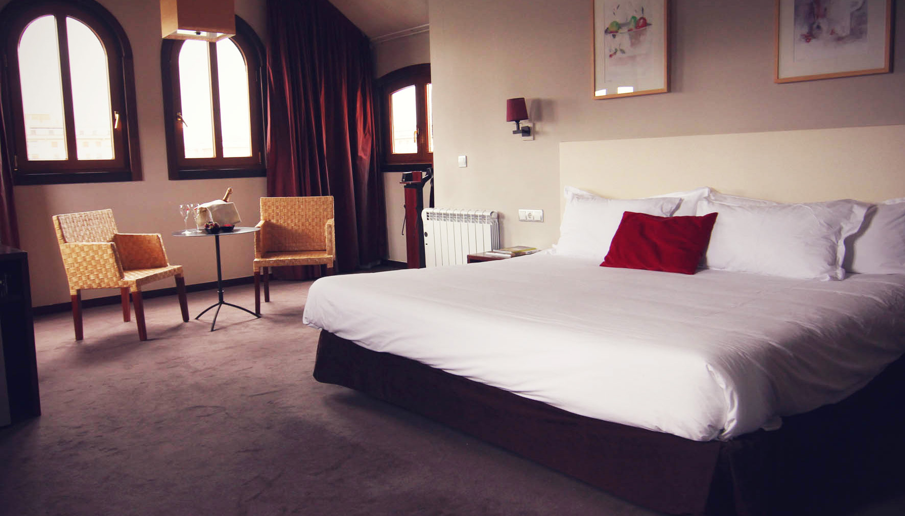 Habitación del Gran Hotel Puente Colgante en Portugalete, Vizcaya