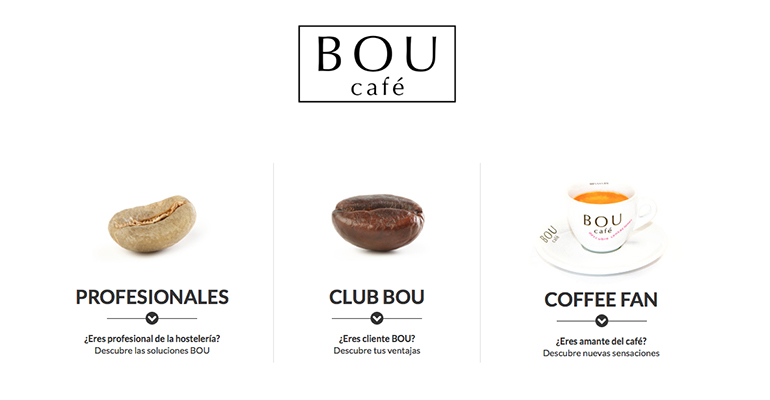 Nueva página web de cafés BOU