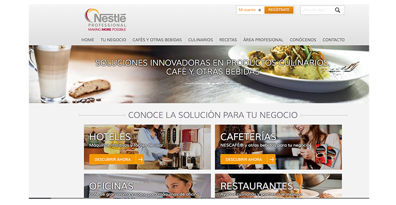 Nueva web de Nestle