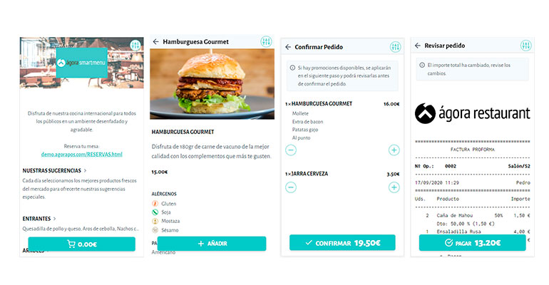 Pedido y pago desde el móvil ágora