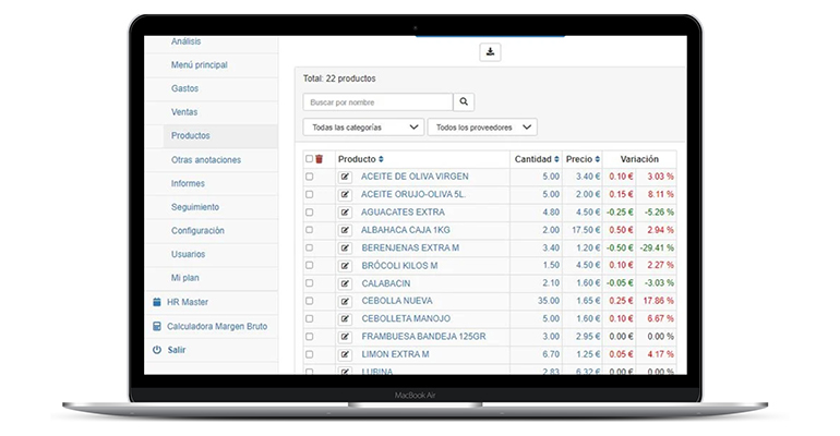 control costes restaurante