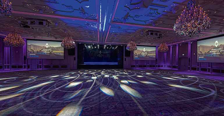 instalaciones proyector laser hotel marriot chiare