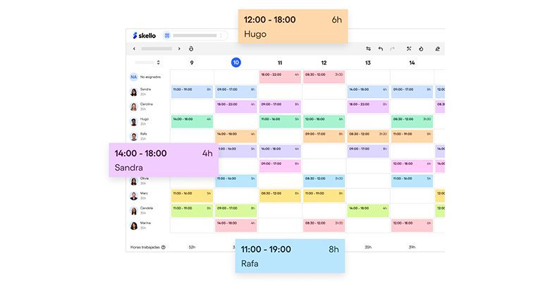 Skello horarios hostelería