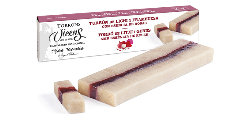 turrón lichi y frambuesa 