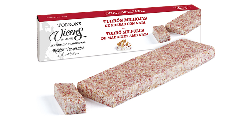 turrón milhojas fresa