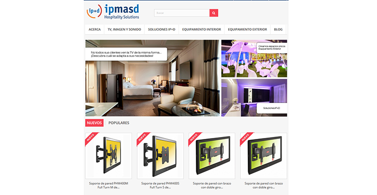 WEB IP+D soluciones tecnológicas y equipamiento para hostelería