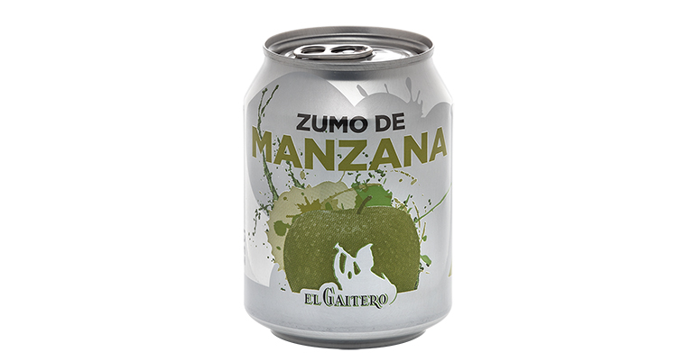 zumo de manzana en lata